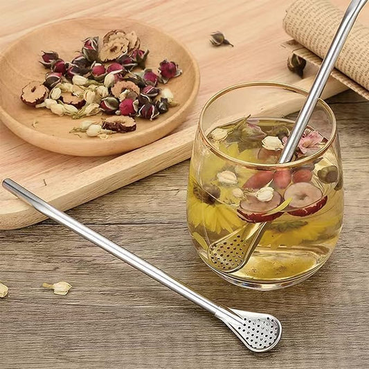 2-in-1 Straw Filter Spoon - Versatile Kitchen Tool