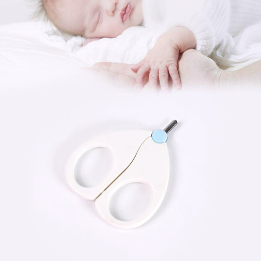 Baby Safety Nail Cutter Scissors – Soft Grip | Circular Blade | Infant Safe Nail Trimmer (1 Pc)