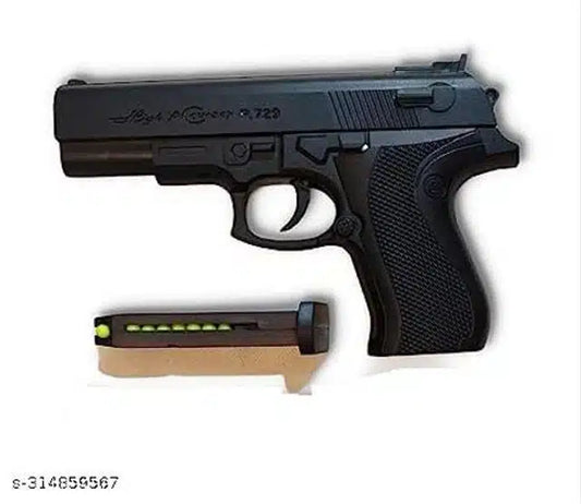 Toy Gun Pistol Black – with Plastic Bullets