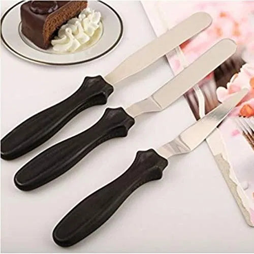 Cake Decorating Spatula Set - 3-Piece Stainless Steel